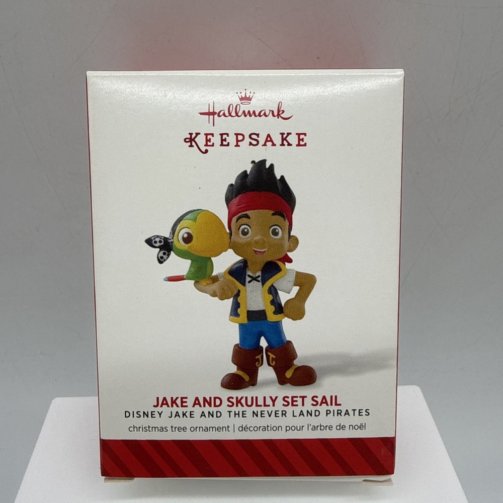 Jake and Skully Set Sail 2014 Hallmark Disney Never Land Pirates Parrot